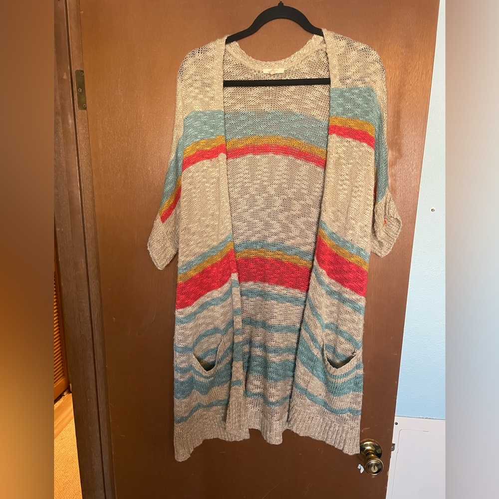 Mystree Short sleeve long cardigan/duster